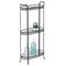 mDesign Vertical Standing Bathroom Shelving Unit Tower with 3 Baskets